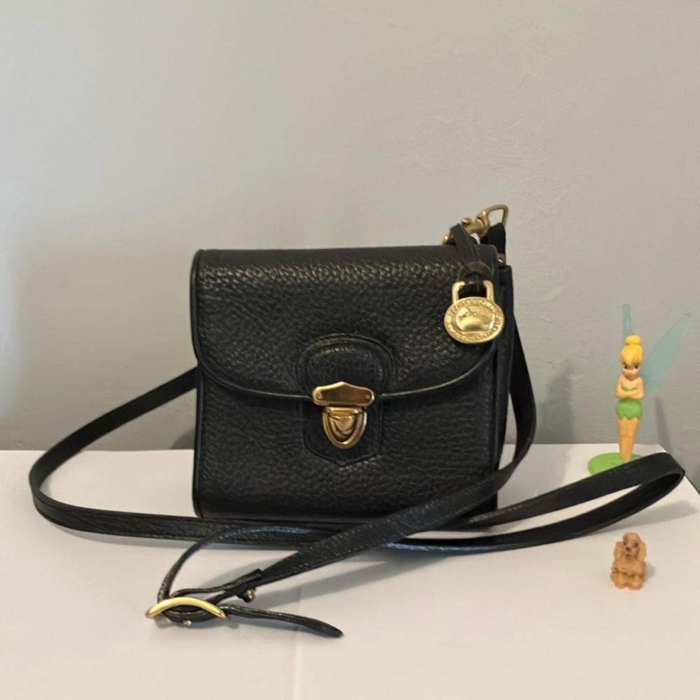 Dooney and Bourke Vintage Mini Black Pebble Leather Crossbody.